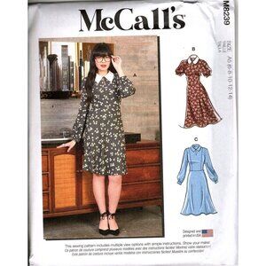 McCalls M839 Misses 6 to 14 Princess Seam Pullover Dress Uncut Sewing Pattern
